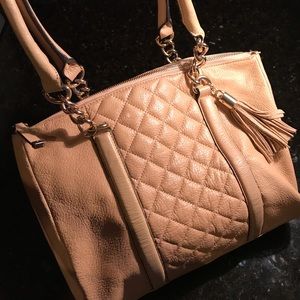 Calvin Klein tan shoulder bag with chain detail